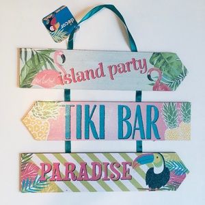 Summer Beach Glittery Wall Decor Plaque